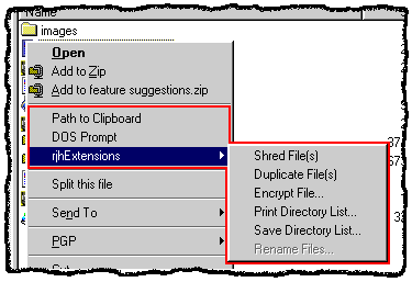 RjhExtensions Screenshot